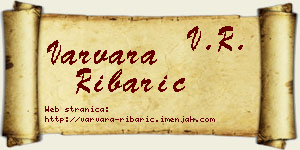 Varvara Ribarić vizit kartica